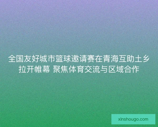 全国友好城市篮球邀请赛在青海互助土乡拉开帷幕 聚焦体育交流与区域合作