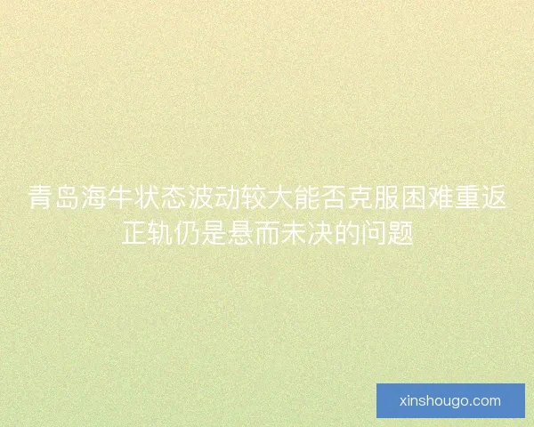 青岛海牛状态波动较大能否克服困难重返正轨仍是悬而未决的问题 青岛海牛状态波动较大能否克服困难重返正轨仍是悬而未决的问题