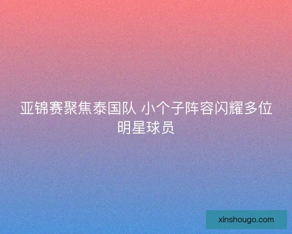 亚锦赛聚焦泰国队 小个子阵容闪耀多位明星球员 亚锦赛聚焦泰国队 小个子阵容闪耀多位明星球员